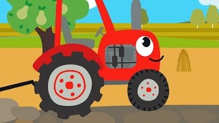 Развивающая раскраска учим цвета трактор для детей Развивающая раскраска учим цвета трактор для детей